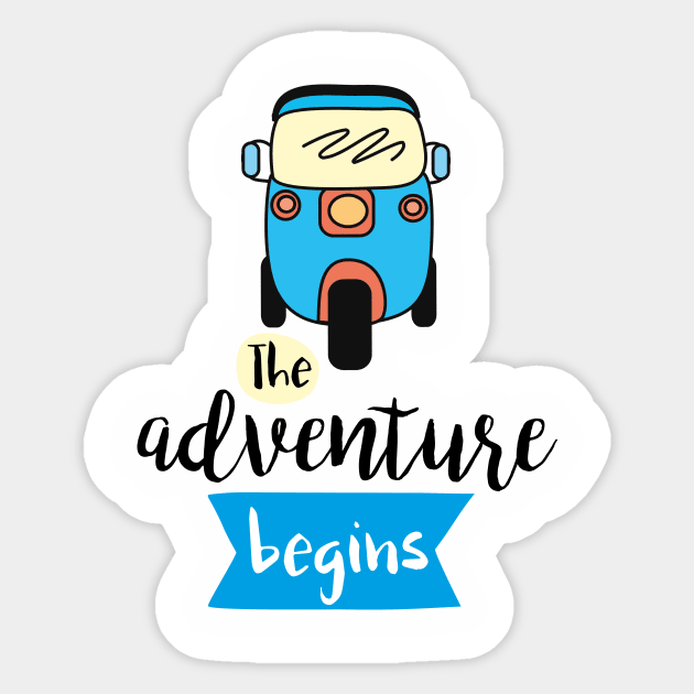 The adventure begins Sticker by naum